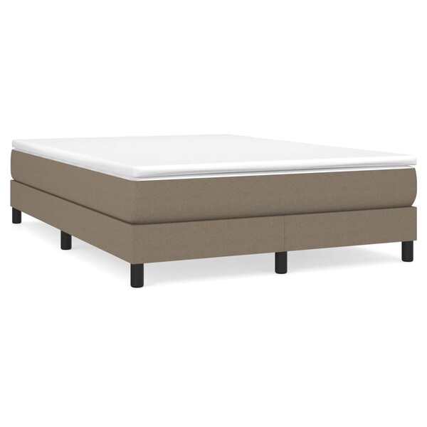 vidaXL Cadre de lit taupe 140x190 cm tissu