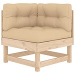 vidaXL Salon de jardin 10 Pièces avec coussins bois massif