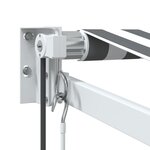 vidaXL Auvent rétractable anthracite et blanc 4 5x3 m tissu/aluminium