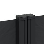 vidaXL Auvent latéral rétractable noir 220x600 cm