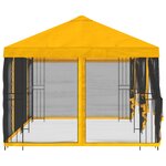vidaXL Gazebo avec murs latéraux 6 x 3 m Jaune Polyester et Acier 190