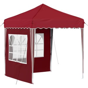 vidaXL Tente de fête pop-up 195 x 195 x 245 cm Bordeaux Tissu Oxford