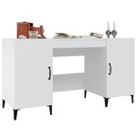 vidaXL Bureau Blanc 140x50x75 cm Bois d'ingénierie