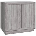 vidaXL Buffet sonoma gris 80x34x75 cm bois d'ingénierie