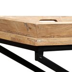 vidaXL Table console Bois de manguier massif 130 x 40 x 80 cm