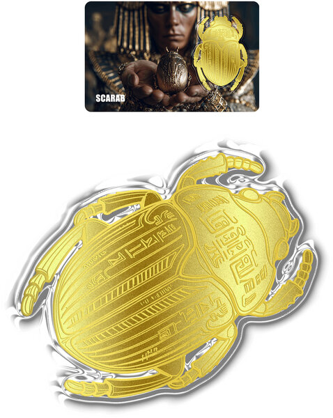 Monnaie SCARAB Shaped 1/500 Oz Medaille Or 2026 (PRÉCOMMANDE)