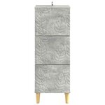 vidaXL Armoire à tiroirs Gris béton 33 x 34 5 x 90 cm