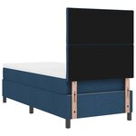 vidaXL Lit à ressorts avec matelas Bleu 90 x 190 cm tissu