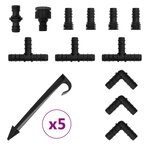 vidaXL Tuyau d'arrosage de jardin noir 0 6" 10 m caoutchouc