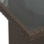vidaXL Salon de jardin avec coussins 7Pièces marron résine tressée acacia