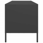 vidaXL Meuble TV noir 135x39x43 5 cm acier laminé à froid