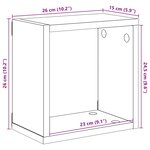 vidaXL Étagères cube murales 2 Pièces Chêne sonoma 26x15x26 cm