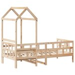 vidaXL Lit de jour avec toit sans matelas 90x200 cm bois massif