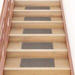 vidaXL Tapis d'escalier autocollants 30 pièces 60 x 25 cm Beige Rectangulaire
