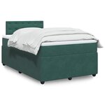 vidaXL Sommier à lattes de lit avec matelas vert foncé 120x190 cm