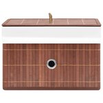 vidaXL Boîtes de rangement en bambou 4 Pièces Marron