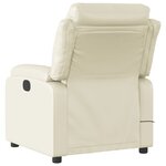 vidaXL Fauteuil de massage inclinable électrique crème similicuir