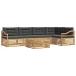 vidaXL Ensemble de canapés d'extérieur 6 pc Blanc et anthracite