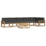 vidaXL Ensemble de canapés d'extérieur 7 pc Blanc et anthracite