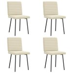 vidaXL Chaises à manger lot de 4 crème similicuir