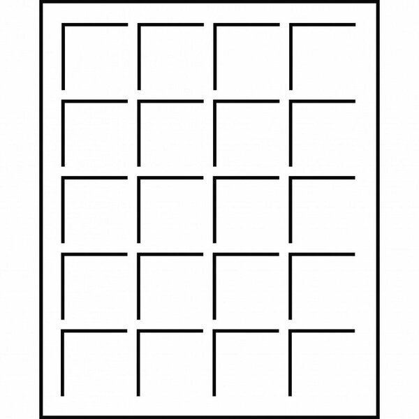 Plateaux numismatiques Leuchtturm format S à 20 cases carrées.