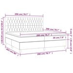 vidaXL Sommier à lattes de lit matelas et LED Gris foncé 200x200 cm