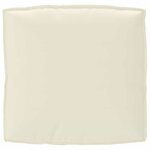 vidaXL Coussin pour assise de palette Crème 80 x 80 x 12 cm