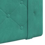 vidaXL Tête de lit suspendue Avec lumière LED Turquoise Velours