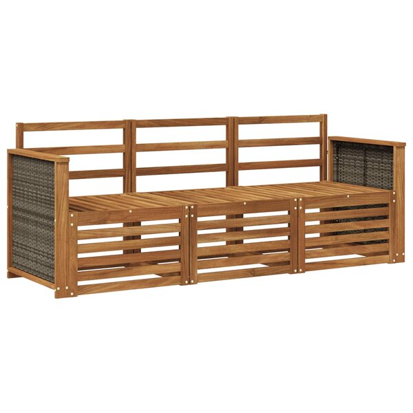 vidaXL Ensembles de canapés 3 pc Bois d'Acacia Massif