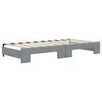 vidaXL Lit de jour avec lit gigogne gris clair 90x190 cm tissu