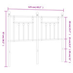vidaXL Tête de lit de remplacement métal noir 120 cm