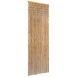 vidaXL Rideau de porte contre insectes Bambou 56 x 185 cm