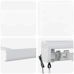 vidaXL Auvent Rétractable Blanc 400 ×300 cm Tissu et Métal