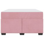 vidaXL Cadre de lit avec matelas Rose 120 x 200 cm Velours