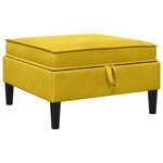 vidaXL Ensemble de meubles pour le salon 6 Pièces Jaune Velours