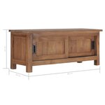 vidaXL Meuble TV 90x30x35 cm Bois de teck massif
