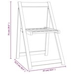 vidaXL Chaises pliables de jardin lot de 8 Bois d'acacia massif
