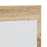 vidaXL Porte-manteau mural avec étagère avec stockage avec miroir Chêne Sonoma 70 x 10 x 90 cm