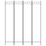 vidaXL Cloison de séparation 4 panneaux Blanc 160x200 cm Tissu
