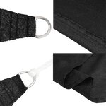 vidaXL Voile d'ombrage 160 g/m² Noir 3x3 m PEHD
