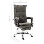 Chaise fauteuil siège de bureau informatique étude tissu gris 02_0024028