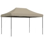 vidaXL Tente de réception pliable escamotable taupe 410x279x315 cm