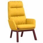 vidaXL Chaise de relaxation Jaune moutarde Tissu