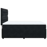 vidaXL Sommier à lattes de lit avec matelas Noir 140x190 cm Velours