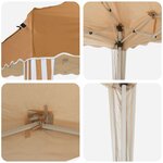 vidaXL Tente de fête pop-up 195 x 195 x 245 cm Beige Tissu Oxford