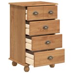 vidaXL Commode 'ASKIM'Marron 45 8x40x79 cm Bois massif Pin