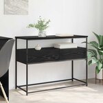 vidaXL Table console avec tiroir Chêne noir 100 x 40 x 75 cm