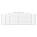 vidaXL Paniers à gabions arqués 10 Pièces 400x30x120/140 cm Fer galvanisé