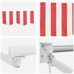 vidaXL Auvent Rétractable Rouge et Blanc 350 x 250 cm