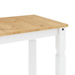 vidaXL Table à manger Corona blanc 112x60x75 cm bois massif de pin